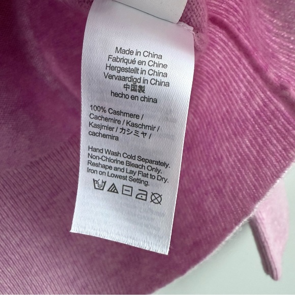 J. Crew Cashmere Classic Fit Crewneck Sweater with Embroidery Pink XS BA402 - Picture 11 of 13